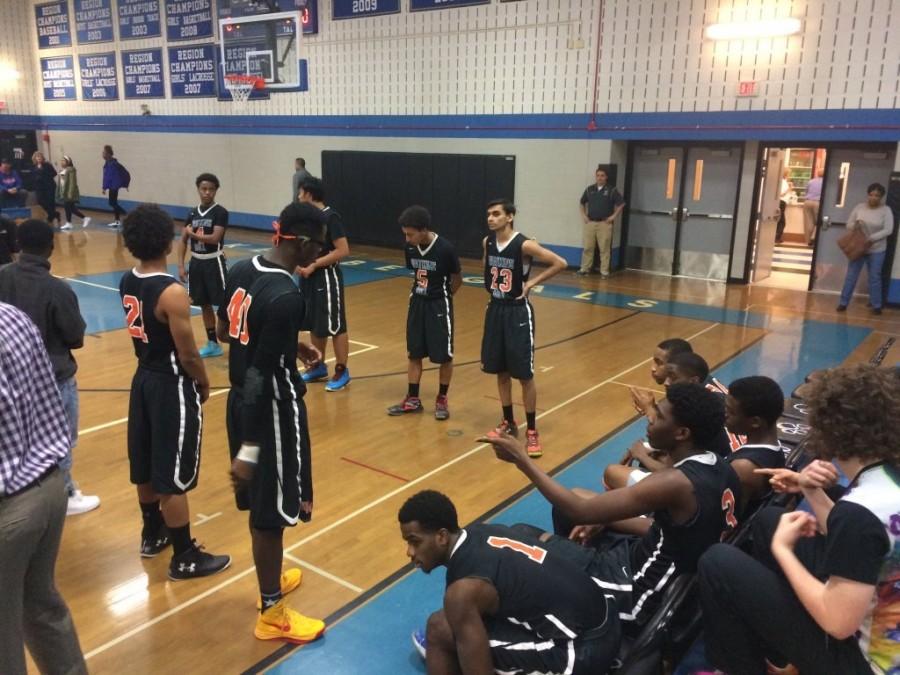 Watkins Mill basketballs introduction in playoff game against the Blake High School Bengals.