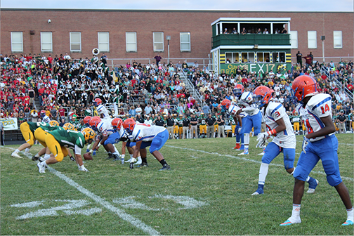 Markel Grant and the offense get ready to take the snap.