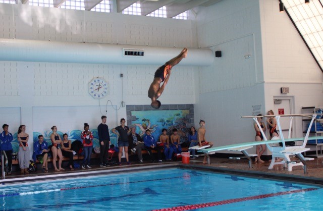 Junior Muhammad Ba performing a dive