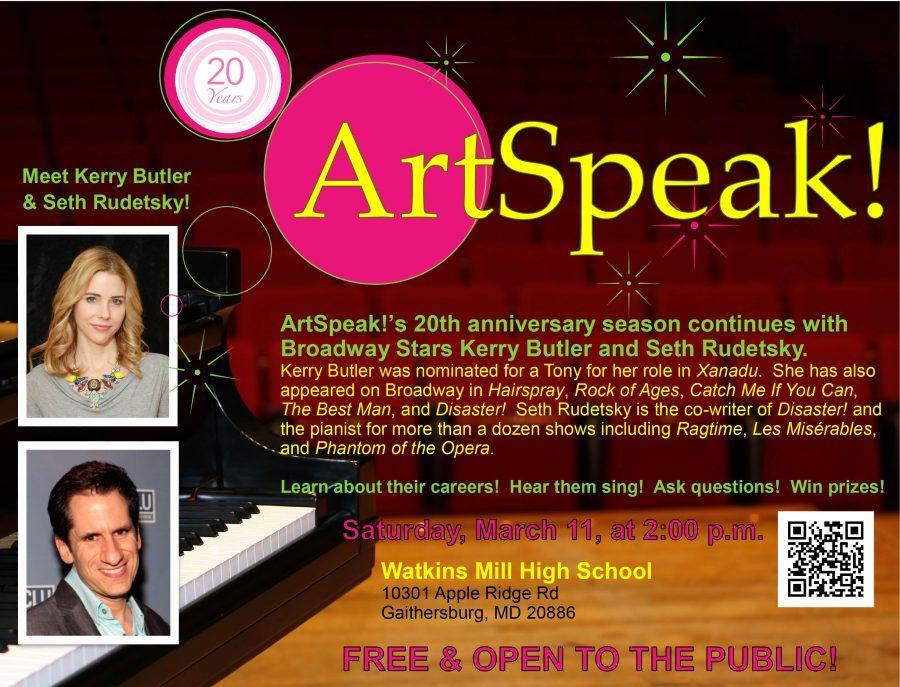 ArtSpeak! returns to WMHS tomorrow with two Broadway stars