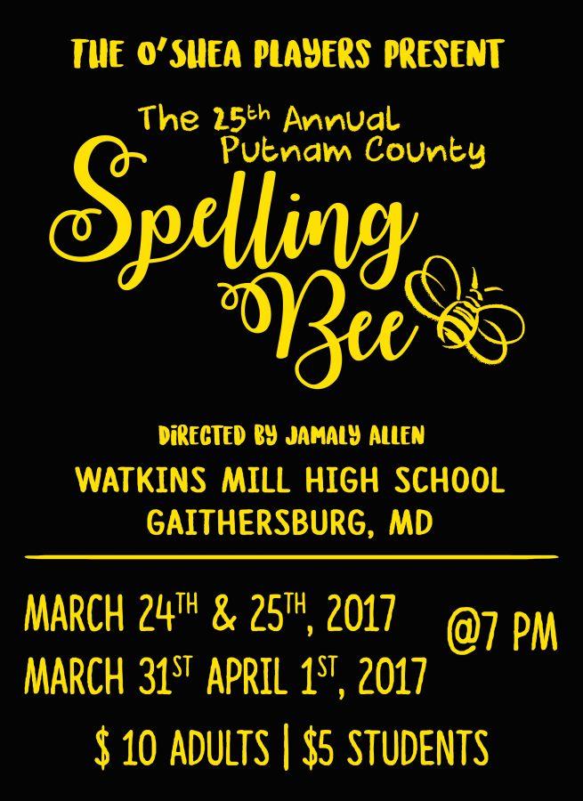 The 25th Annual Putnam County Spelling Bee show flyer.