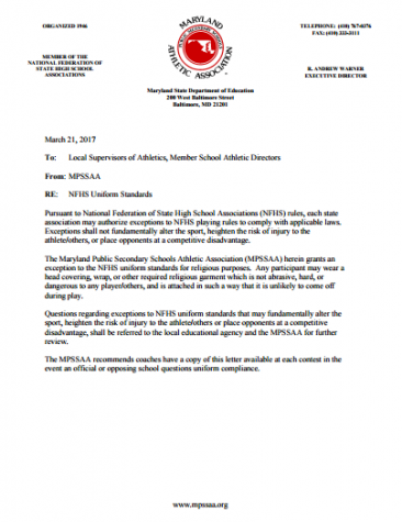 MPSSAA responds to calls for rule change, grants exception for student athletes to wear religious garments in games