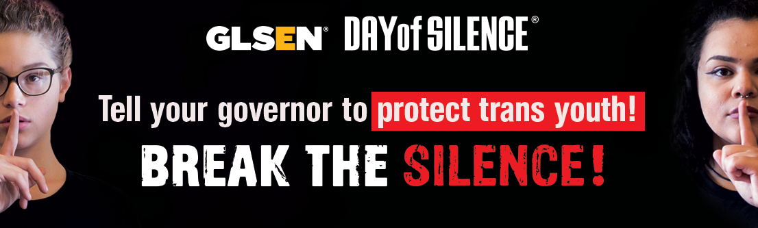 Cartel del día del silencio de la organización de GLSEN. Crédito: http://www.glsen.org/protecttransyouth