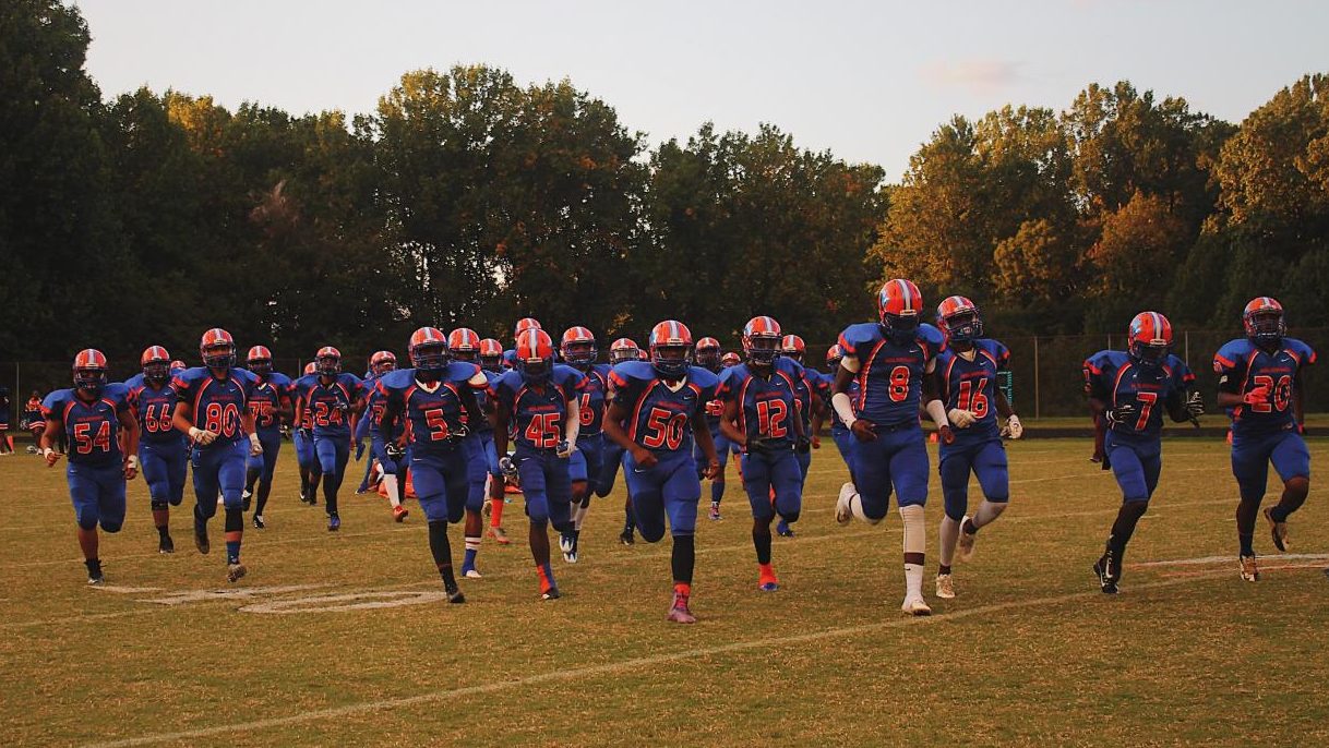 Rines  arrive on the field in preparation for the Barons