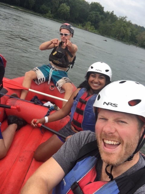 Whitewater rafting as part of the Youth Summit