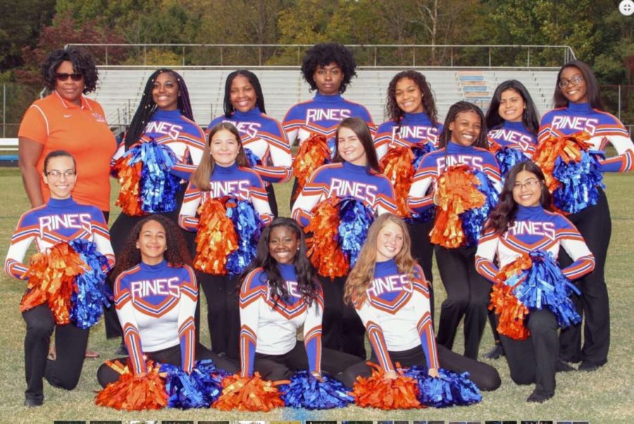 A group of students athletes posing for their team photo. 