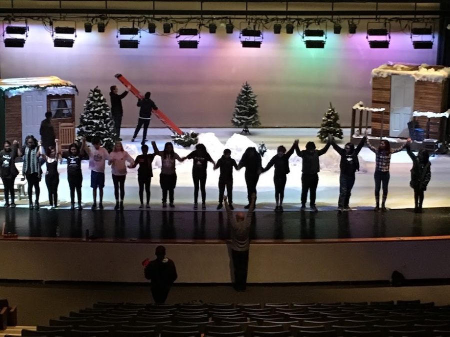 Bows after the last rehearsal of Almost Maine.