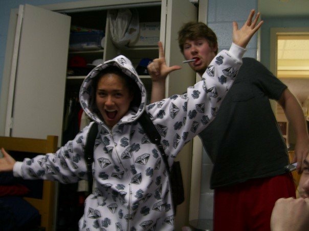 Science teacher Matt Johnson and his wife, Ashley, when they first met in college