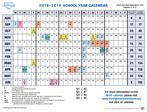 MCPS sets 2018-2019 calendar, shortens spring break