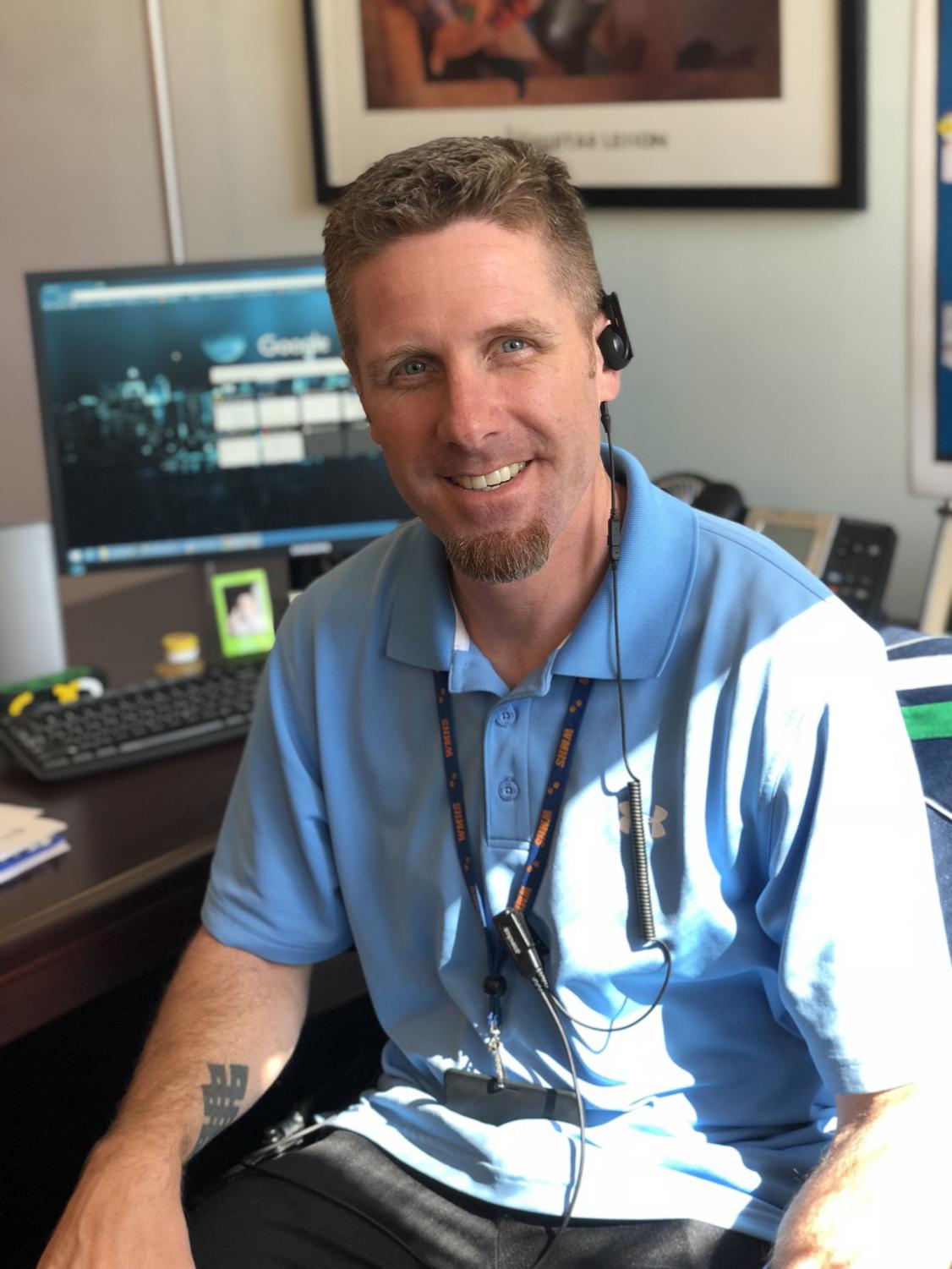 Assistant principal Steve Orders, who will be leaving at the end of this year to become the Magnet Program Coordinator at Roberto Clemente Middle School