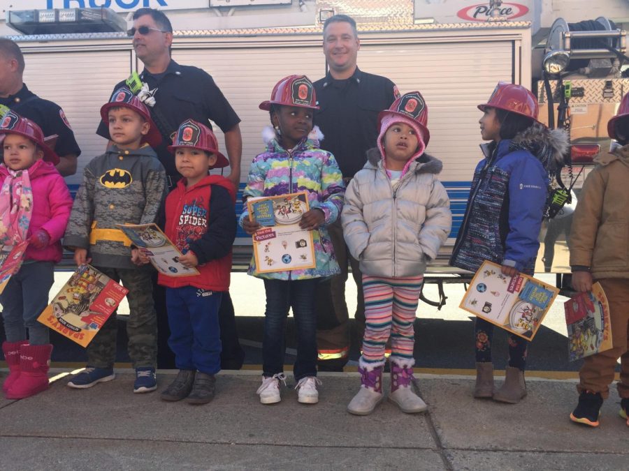 The kids in the child development program got to meet firefighters