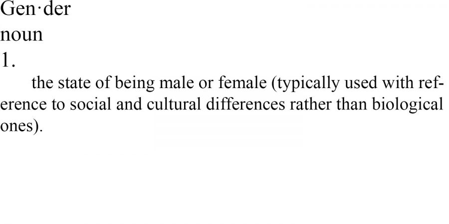 The dictionary definition of gender, pre-Trump.