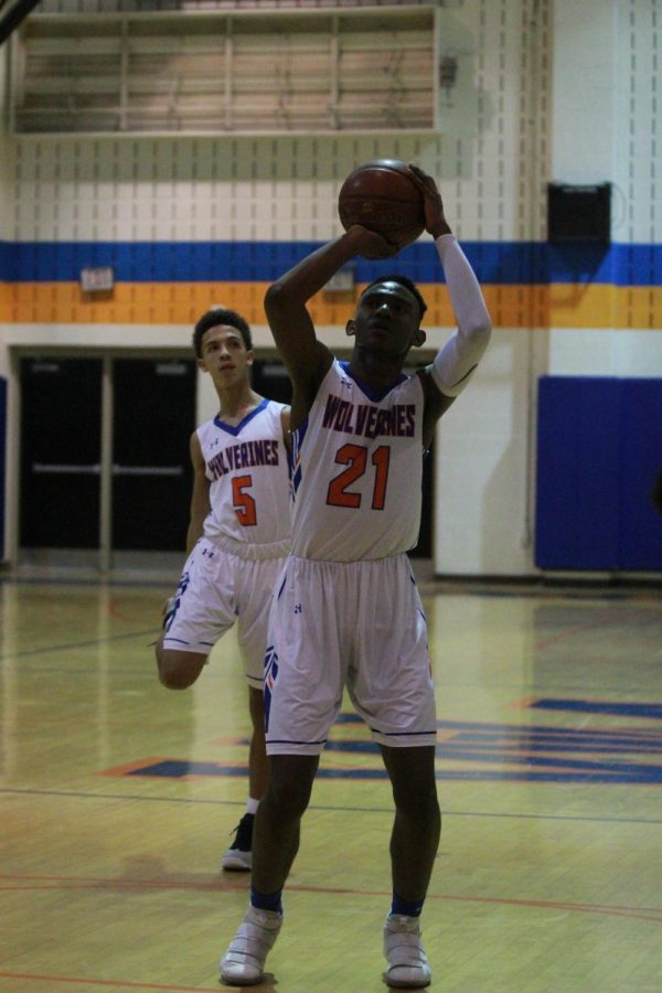 Senior Manesse Boito gets ready to take a shot during the season opener.