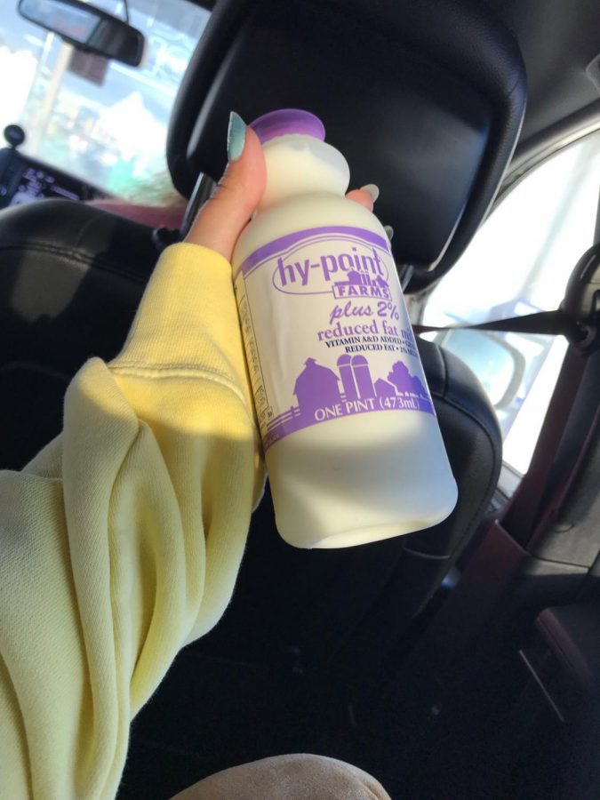 Students boycott the school lunch and bring their own cow milk to school following the addition of soy milk to the school menu. 
