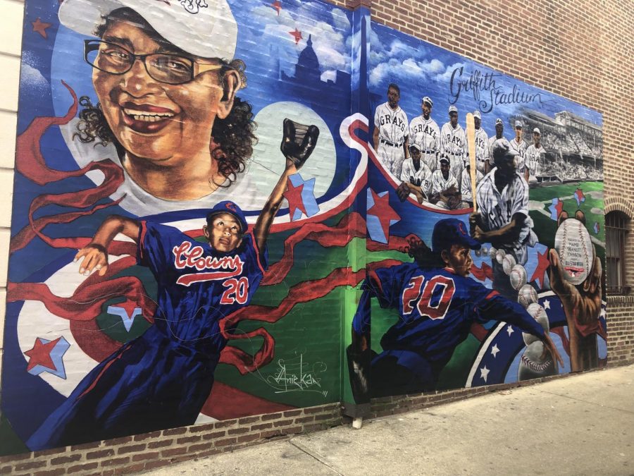 The mural outside Bens Chili Bowl in Washington DC, where the Watkins Mill Elites took a field trip as part of Black History Month.