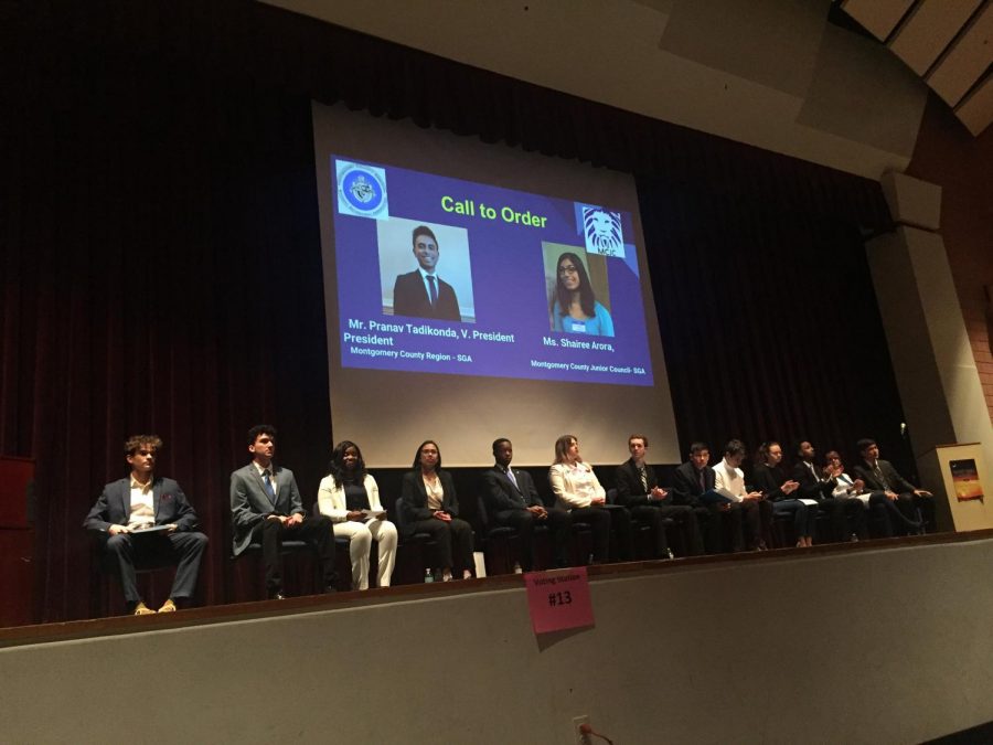 Students gathered from all over MCPS to meet the candidates for Student Member of the Board of Education.