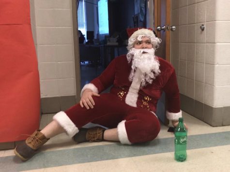 Santa (Class of 2018 alumni Tyler Lewis) returned to Watkins Mill to spread holiday cheer in a now-annual tradition.