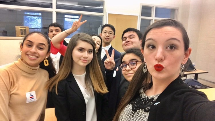 The Watkins Mill High School Model UN team wins Best Small Delegation.