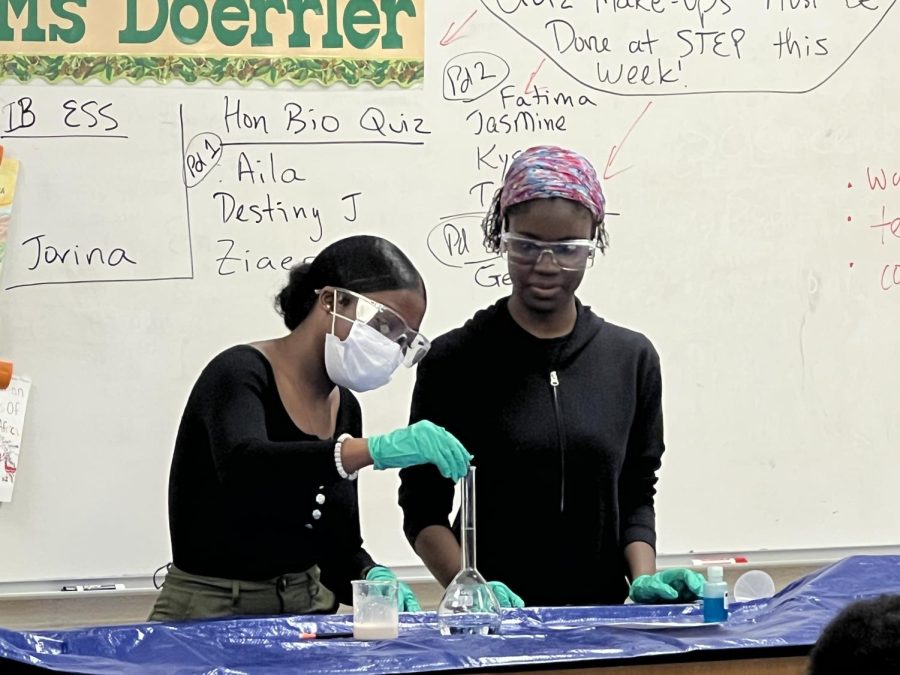 Photo Feature: Science National Honors Society demonstrates elephant toothpaste experiment