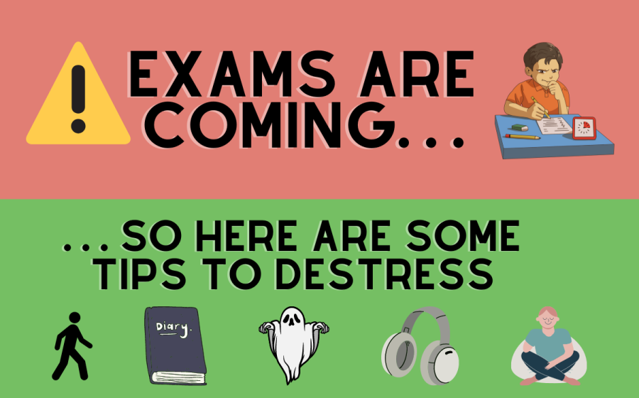 With the IB and AP exams approaching very soon, here are some tips for students to remain calm, collected, and hopefully not too stressed.