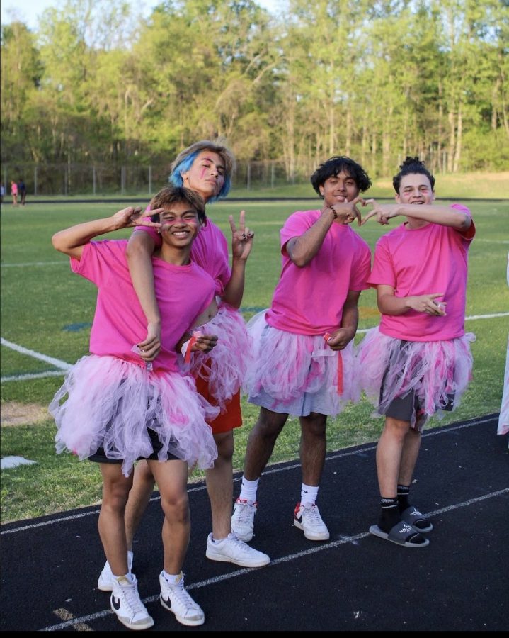 Powderpuff cheerleaders performed at the 2023 powderpuff game organized by the Class Council 2025.