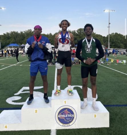 Sophomore Kamar Sutherland finished in second place in the 110 meter and 300 meter hurdles at the County Championship.