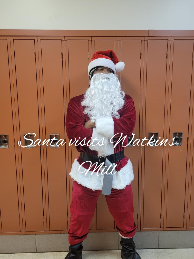 Santa (and the Grinch) visit Watkins Mill